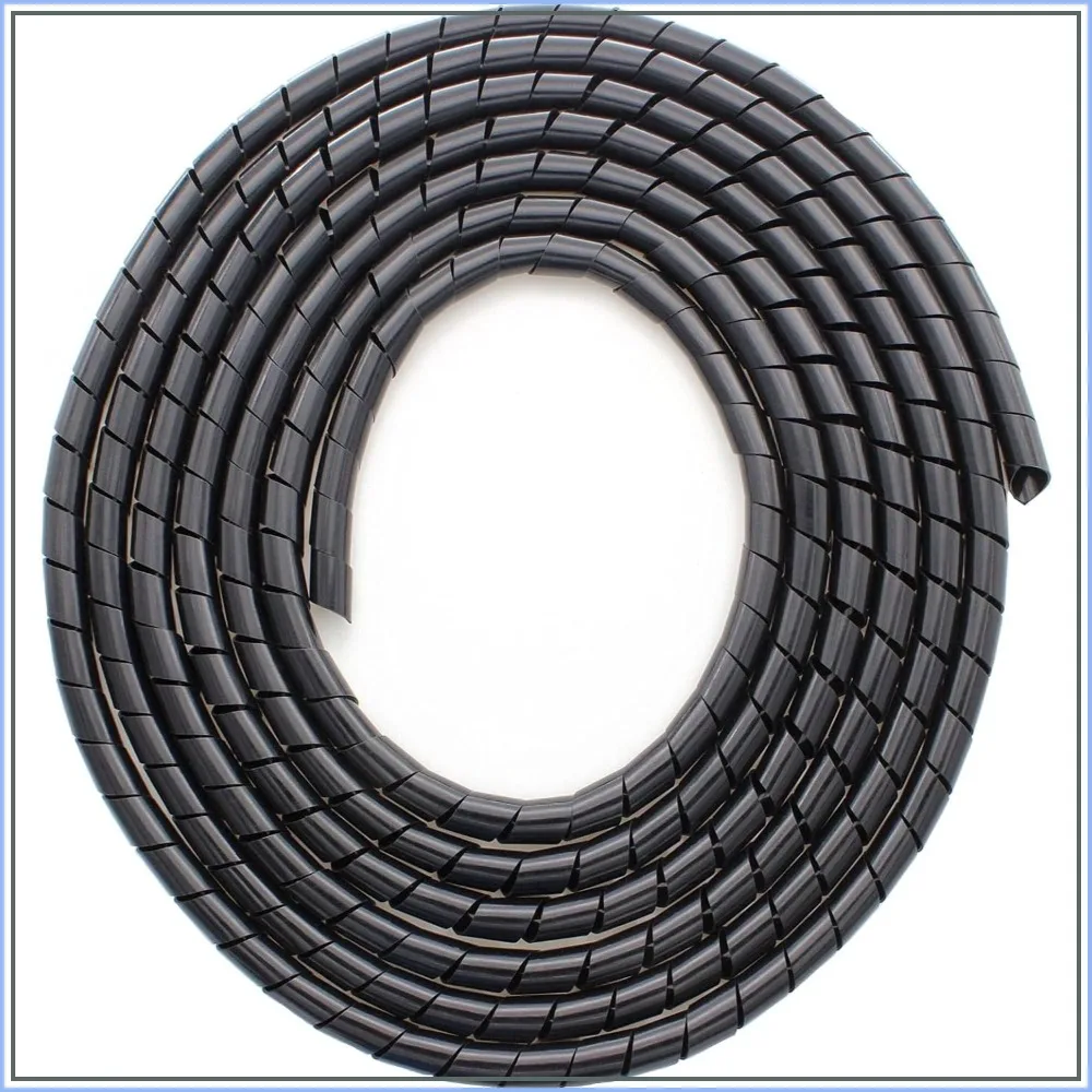 1/4 Inch Spiral Cable Wrap 10ft - Wire Organizer for TV PC Computer, Tangle Stopper