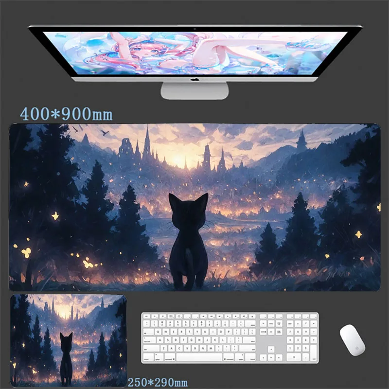 Starry Sky Mouse Pad Colourful and Stylish Design Large Non-Slip Computer Office Table Mats Keyboard Accessories Long Carpet Rug