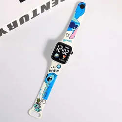 Stitch Disney Kinder Horloge Jongens Schattige Horloge Kinderen Meisjes Digitale Led Horloge Klok Klok Geschenken Horloge