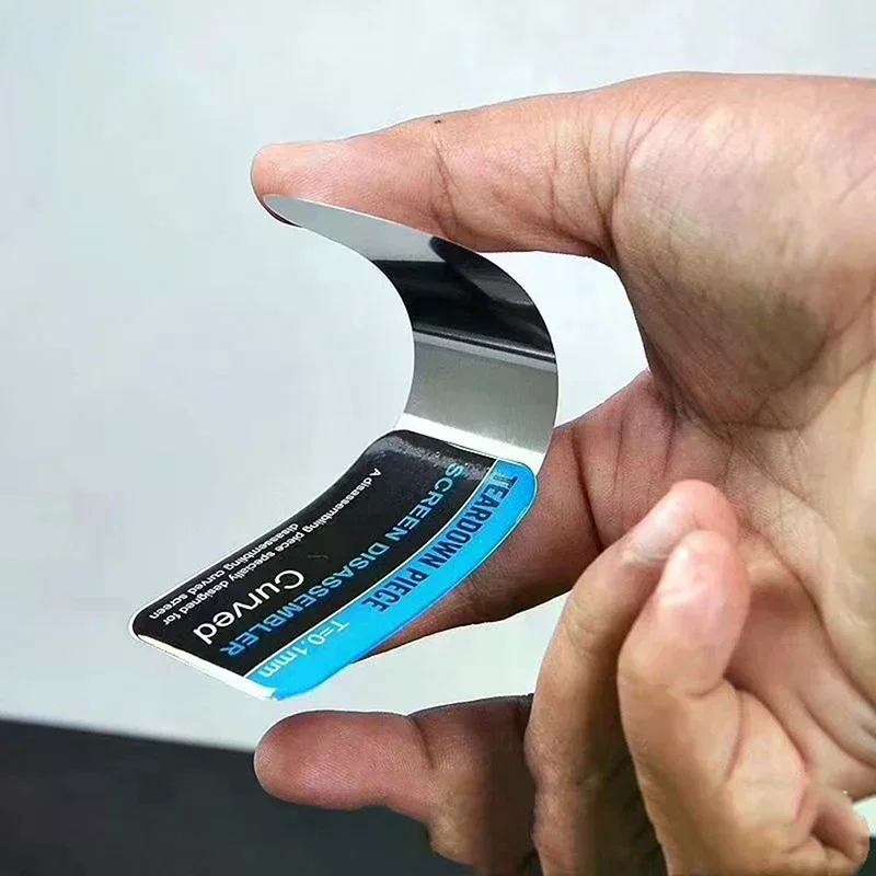 1/3 قطعة معدنية مسطحة لينة شفرة المخل حدق فتاحة طقم تصليح للهاتف المحمول كسر شاشة إزالة الصمغ أدوات فتح البطارية #4