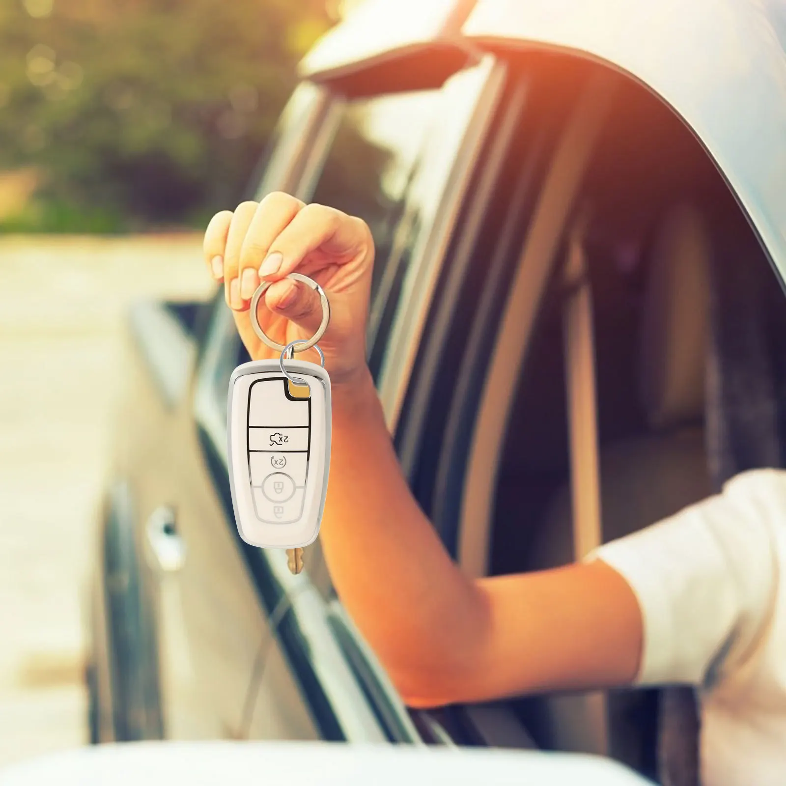 

Car Key Fob Holder Durable Tpu Protector Case Scratch Drop Protection Secure Fit Compatible for Ford Car Key Cover