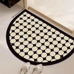 Half circular diatomaceous earth floor mat, bathroom water absorption, anti slip, quick drying, shower, and fall prevention