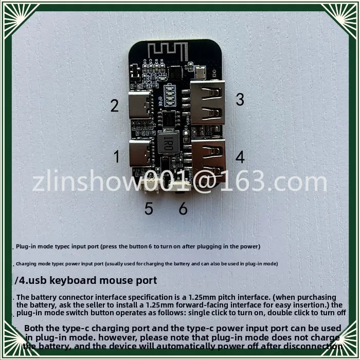 3.7V battery wired keyboard mouse to wireless keyboard bluetooth wireless keyboard bluetooth 5.3 module converter