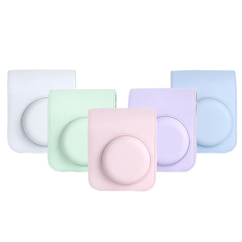 1 Stück für Instax Mini 12 Kameratasche PU weiche Schutzhülle Reisetasche für Film Kameratasche mit Schultergurt