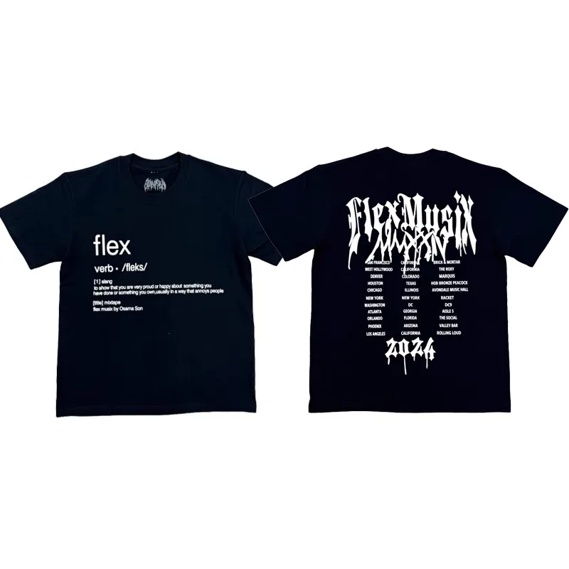 

Футболка OsamaSon Flex Musix Tour 2024, альбом, ограниченная серия, футболка с короткими рукавами TX1538