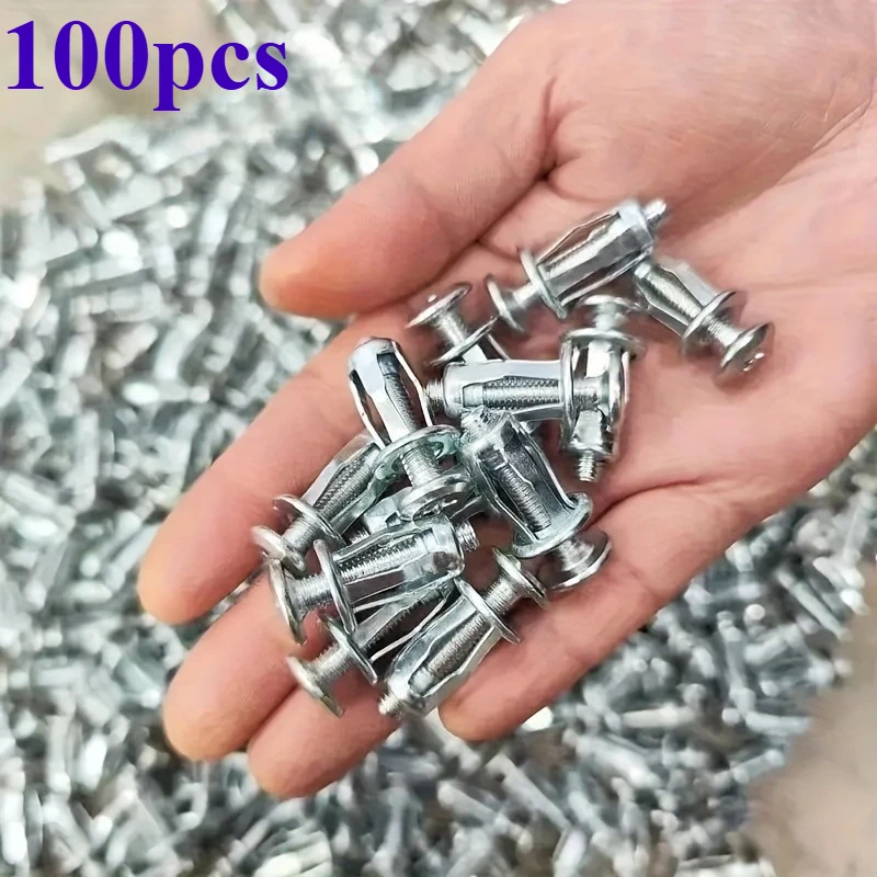 Expansion Nut Screw- Flower/Blind Rivet Nuts with Cross Slot, Hollow Sheet Metal M4/M5/M6, Fasteners for Industrial& Home Repair
