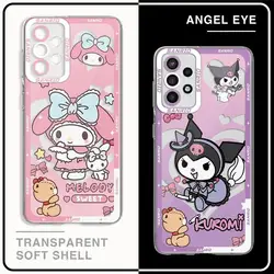 Anime Girl Hello Kitty Cute Case for Samsung Galaxy A15 A73 A72 A53 A52 A42 A32 A23 A22 A24 A13 4G A12 A11 5G Transparent Cover