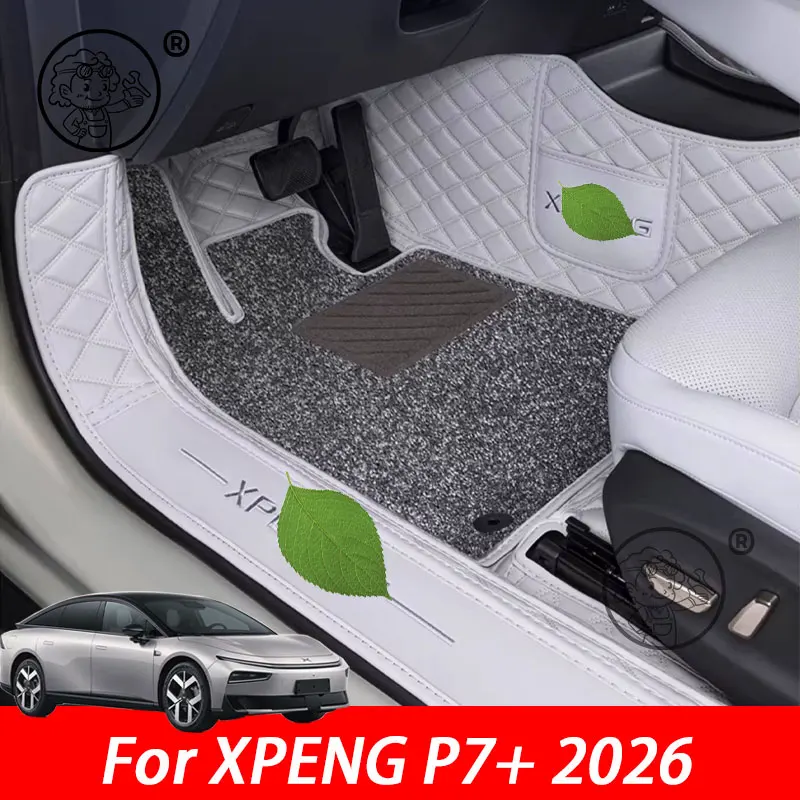 Tapis de sol pour voiture XPENG P7+ 2026 2027, résistants à la saleté, tapis de protection pour les pieds, accessoires décoratifs pour l'intérieur de la voiture