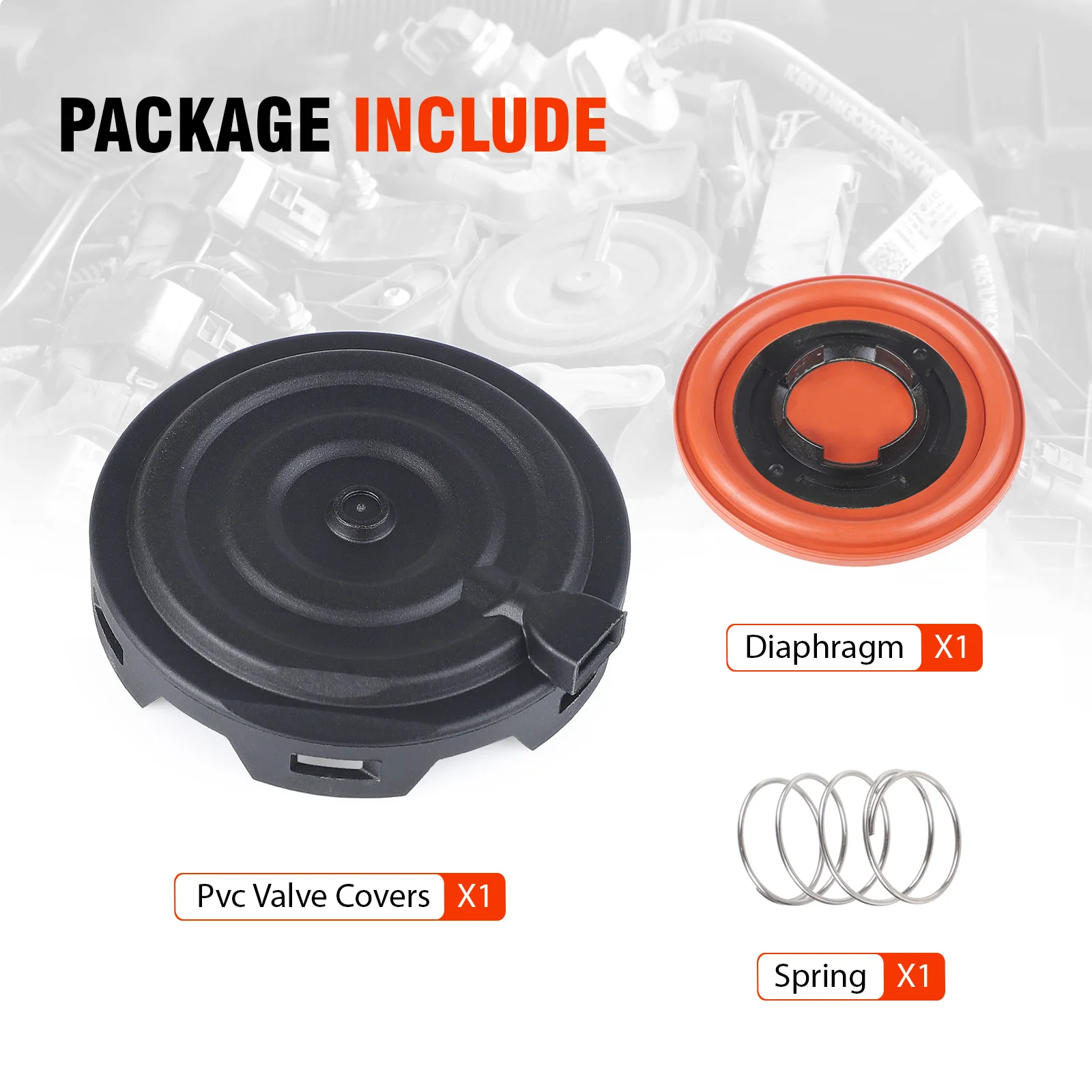 

06E103547AC 06E103547R 06E103547F Car PCV Valve Cover Rubber Oil Separator Rebuild Kit For Audi 2009-2017 S4 S5 A6 A7 Q5 Q7 3.0T