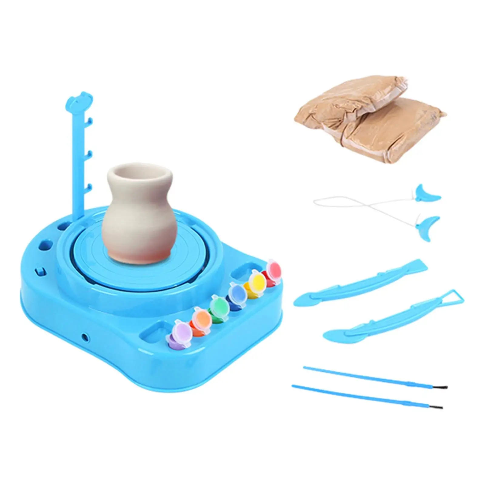 Kids Pottery Forming Machine Educational DIY Pottery Wheel for Kids for Problem Solving Coordination Fine Motor Skills Prechool