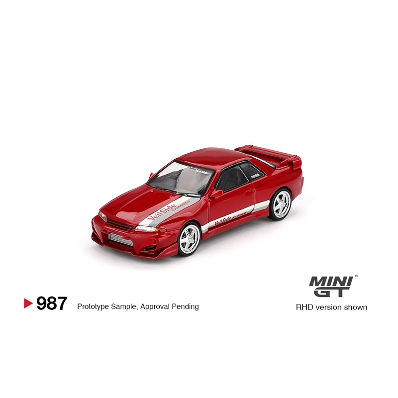 

Spot MINIGT 1:64 Nissan Skyline GT-R (R32) Alloy Car Model Ruby Red 987