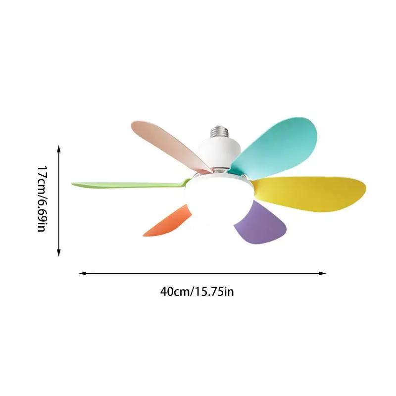 Ventilateur de Plafond LED avec Télécommande, Intensité Réglable à 3 Vitesses, Montage Encastré, pour Salle d'Étude et Salon
