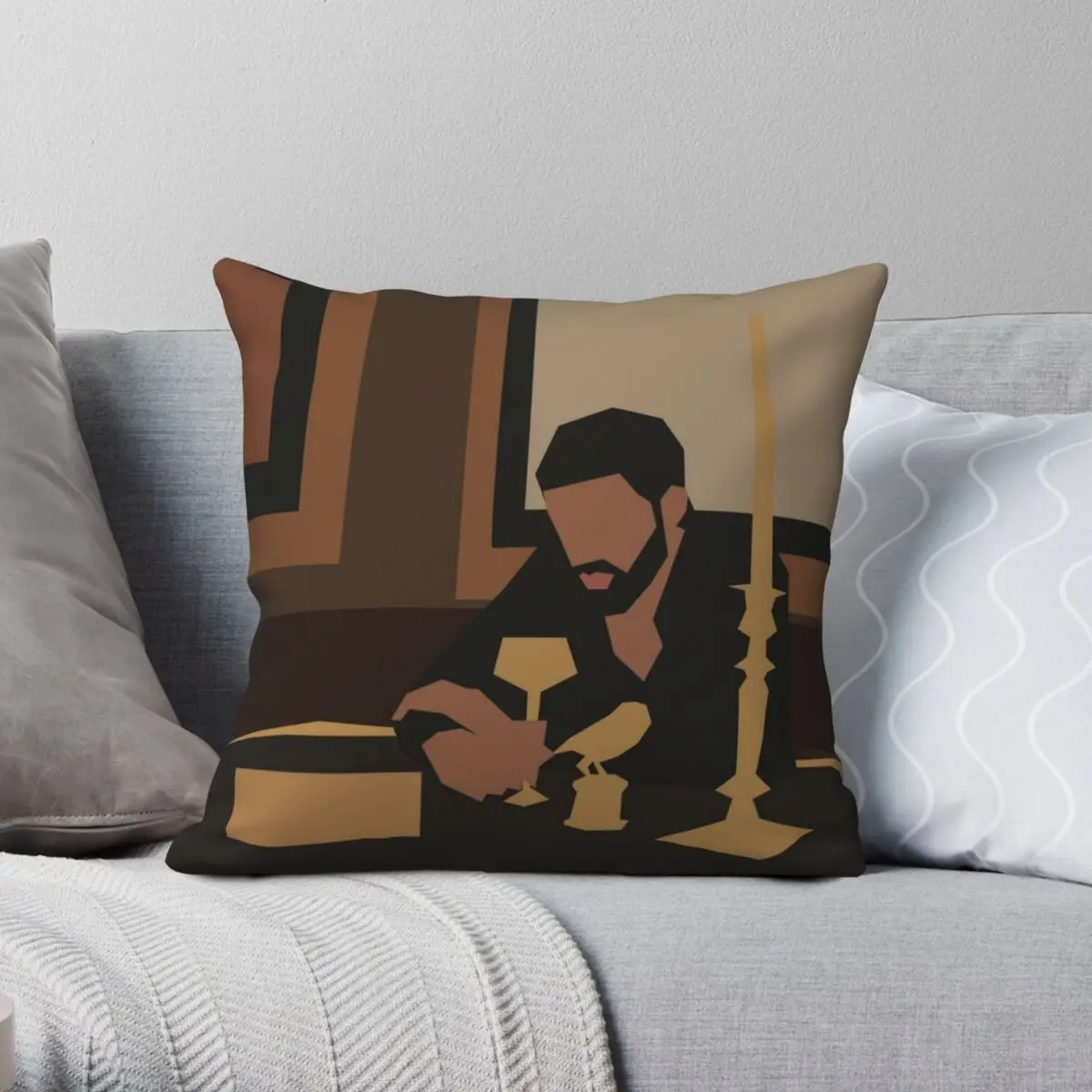 Take Care Minimal Drake Album Square Pillowcase Polyester Linen Velvet Pattern Decor Throw Pillow Case Room Cushion Cover 45x45