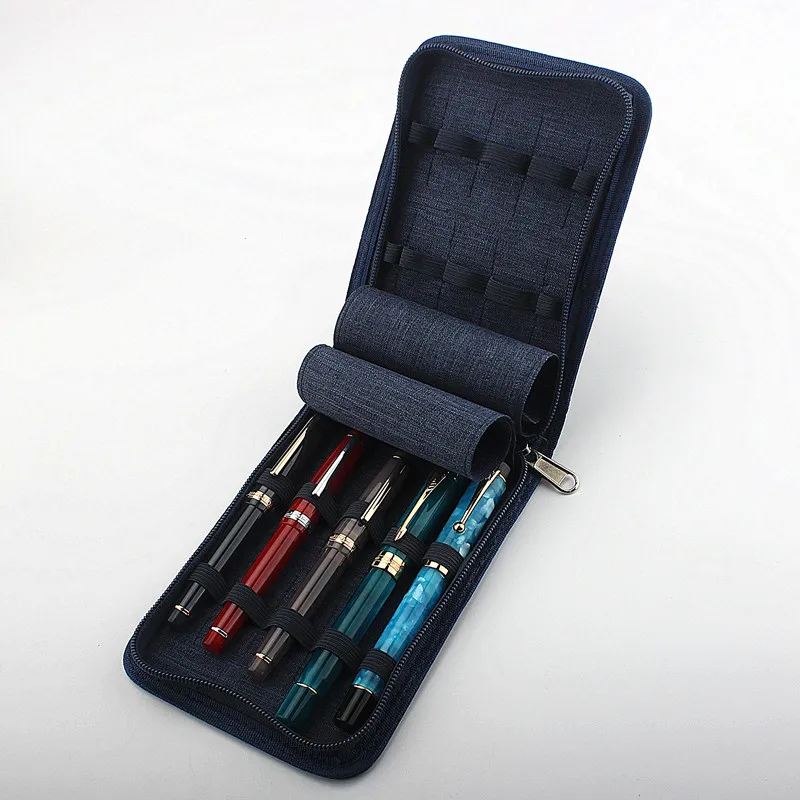 Pen Storage Bag For 24/10 Pens Zipper Warterproof Pen Storage Bag Black For Pen Case Holder Storage Pouch Pencil