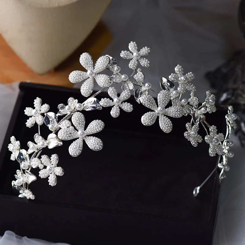 

Baroque Princess Leaves Crystals Wedding Tiaras Headpeices Sparkling Bridal Headbands Brides Hair Accessories Evening Head Wear