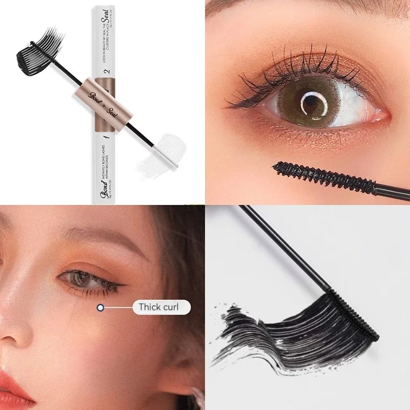 이중 속눈썹 마스카라 속눈썹 정의 유체, 얇은 곱슬 속눈썹 생성, 방수 비 플러핑 스타일링 두께 브러시 헤드