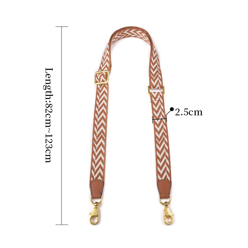 TINBERON-Correa de lona para bolso de lujo para mujer, accesorio ajustable de 82cm-123cm, a la moda