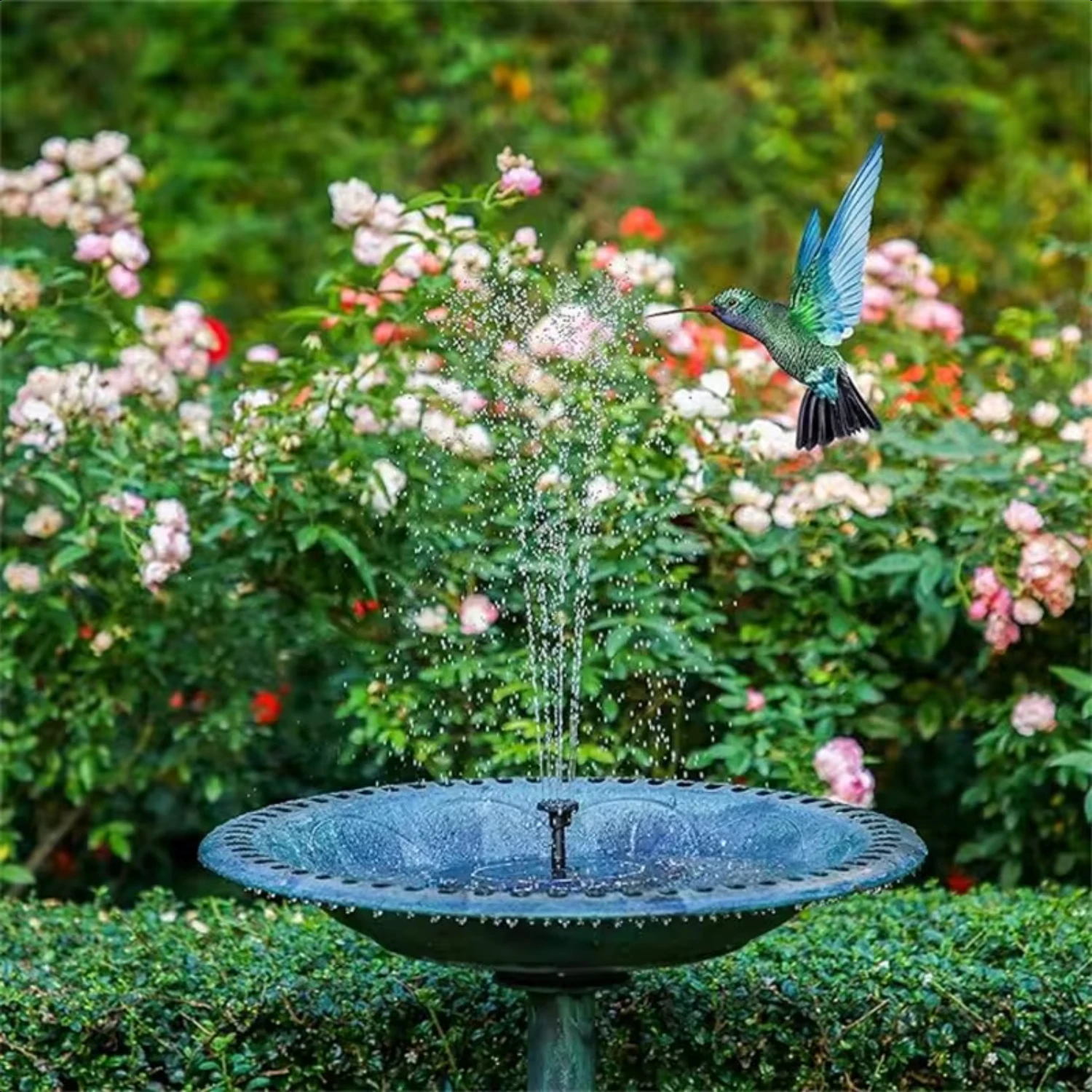 Fuente solar para baño de pájaros de 2,5 W, fuente solar para baños de pájaros, estanques de jardín, piscinas y acuarios