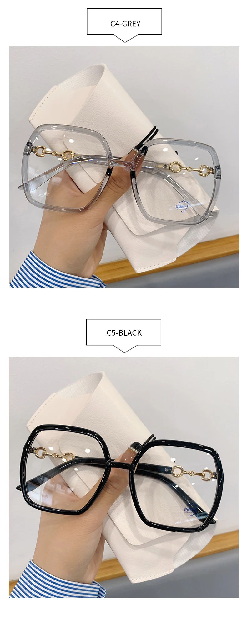 Women New Oversized Square Eyeglasses Anti Blue Myopia Glasses for Men Gafas Myopia 0 To -4.0 Plastic Myopia Glasses