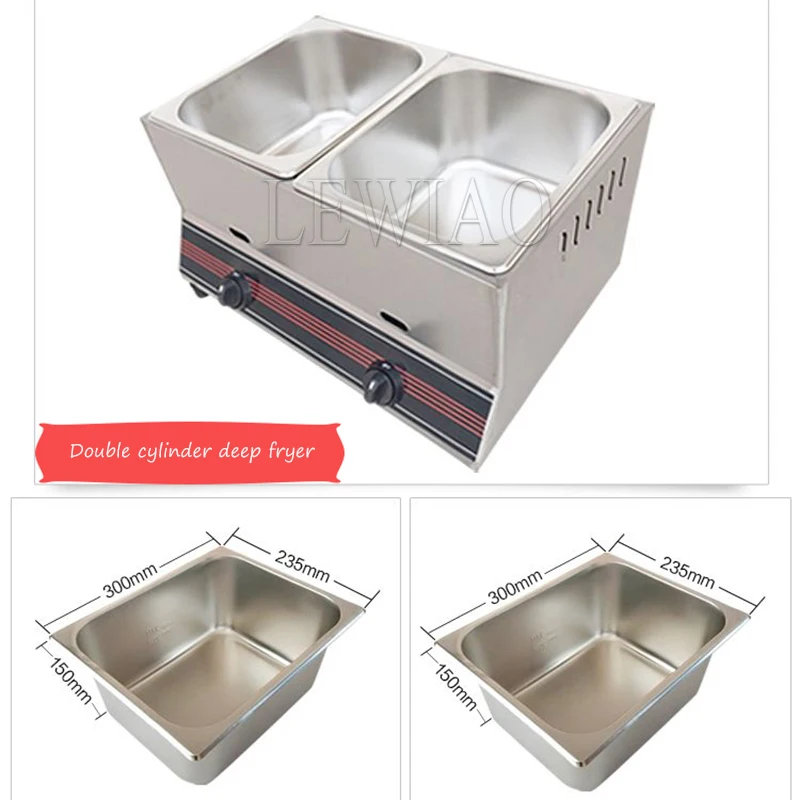 رقائق المقلاة العميقة للغاز صانع الدجاج غاز البترول المسال خزان واحد 10 لتر 20 لتر آلة البطاطس المقلية التجارية