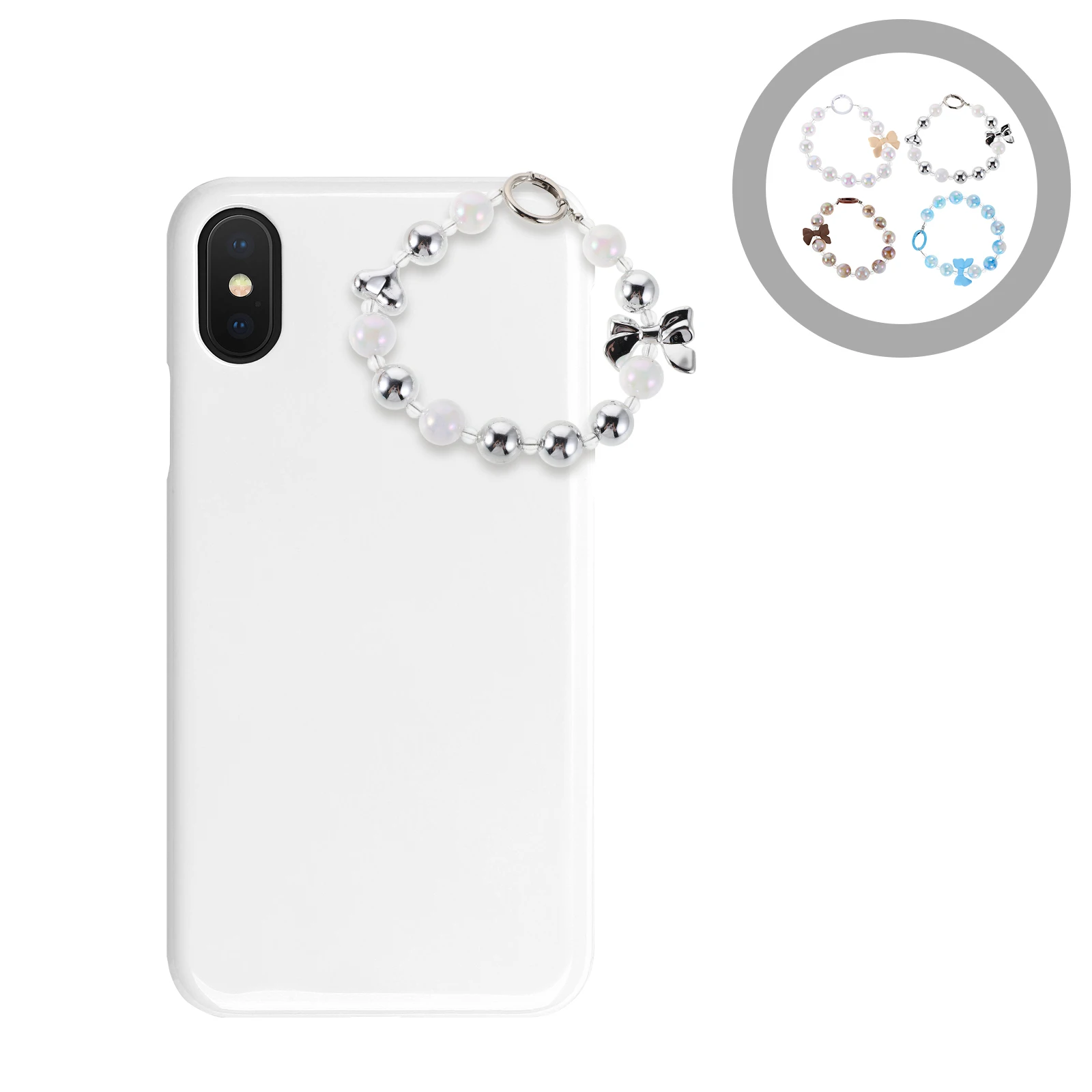 

4 Pcs Beaded Mobile Phone Chain Accessories Cute Charms Lanyard Pendant Holder for Resin Cell Strap Cellphone Miss