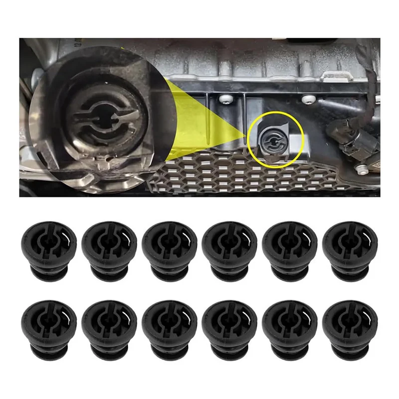 10pcs Engine Oil Drain Plug Screw CAP Sump Pan Nut Bolt Black 06L103801 for New Audi A4L/Q5 Volkswagen Golf Passat