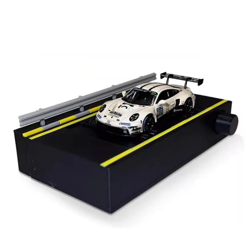 1/64 Scale Car Models Dynamometer Model with Type-C Interface Adjustable Speed Wheelbase Desktop Race Track Accessory