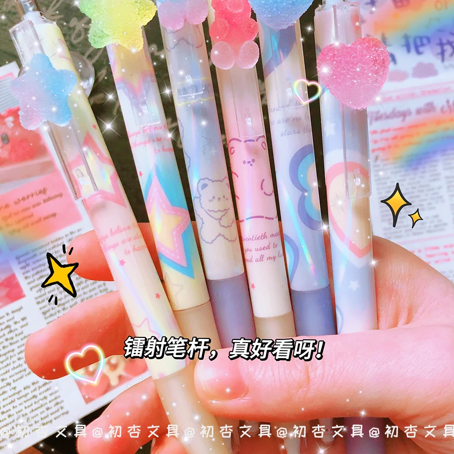 Automatic Mechanical Pencil 0.5 mm Kawaii Star Writing Pencils School Stationery Supplies Aesthetic Pretty Stationery