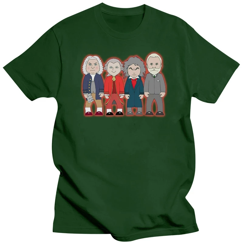 Camiseta VIPwees para hombre Composidores de música Bach Beethoven Mozart Regalo para él