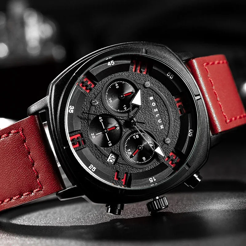 ساعة فاندا فاندا بثلاث عيون عصرية بسيطة وحزام كوارتز للطلاب وحزام تقويم للرجال