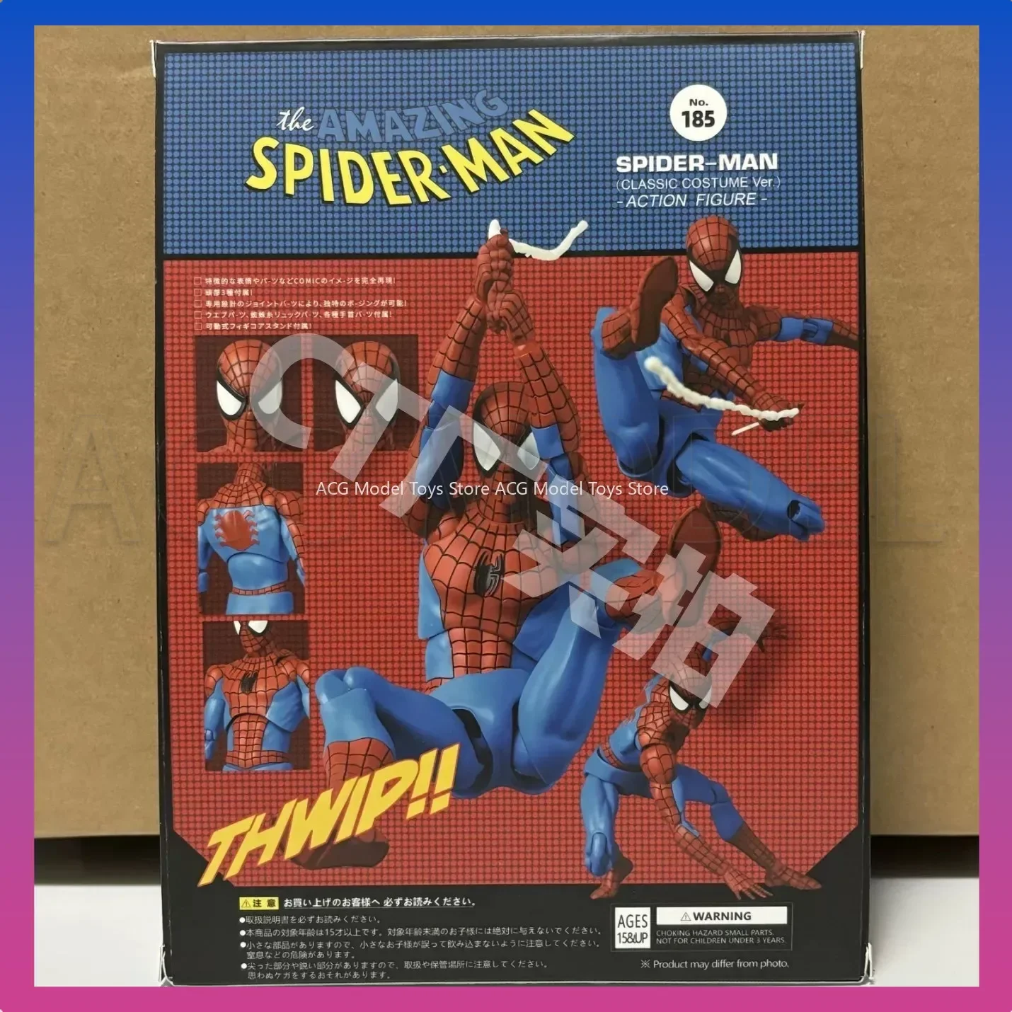 

CT Toys Maf185 Spiderman Action Figure KO Spider Man Classic Costume Figures Marvel Mafex 185 Peter Parker Figurine Model Gift