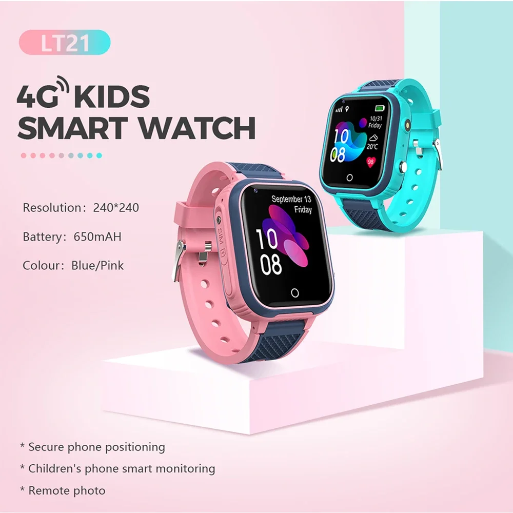 2023 Hot Sell Kids Smart Watch LT21 LBS Positioning SIM Two-way call SOS Waterproof Smartwatch for Children Baby Safety