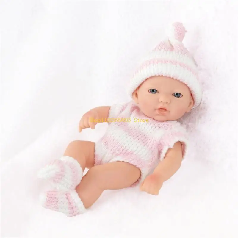 Reborns réalistes Small Baby Doll Life Like Infant Doll Educational Toy 18cm J0mf