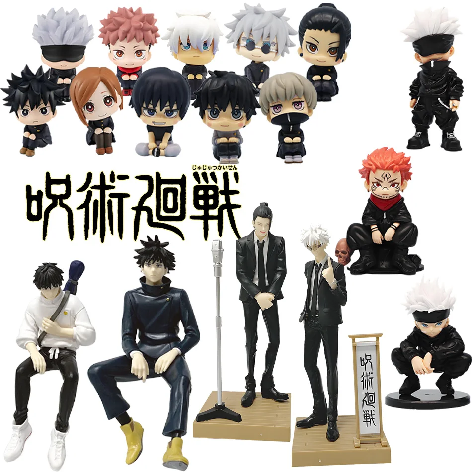 

Anime Jujutsu Kaisen Figure Yuta Okkotsu Itadori Yuji Gojo Satori Fushiguro Megumi Kugisaki Toy Car Decoration PVC Model Gift