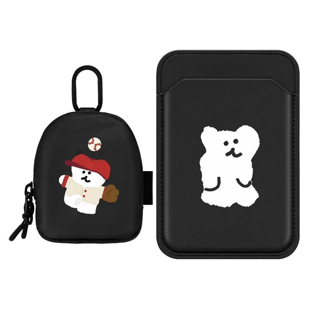 

Lovely Bear PU Leather Magnetic Card Holder for IPhone Galaxy S Mobile Phone Accessories