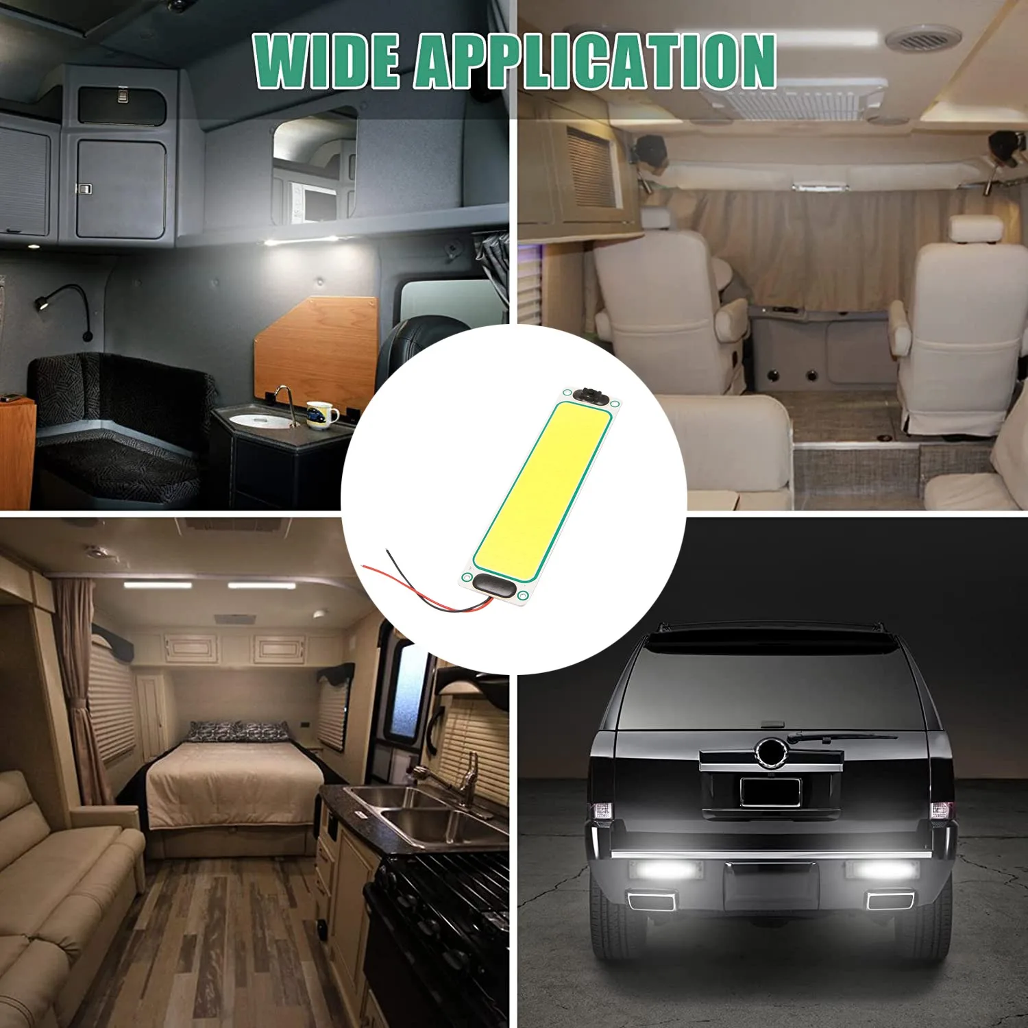 

4PCS 24V 105LED COB LED Interior Light COB Cabin Lights RV Ceiling Lights Reading Lights for Cars Campers Caravans RV