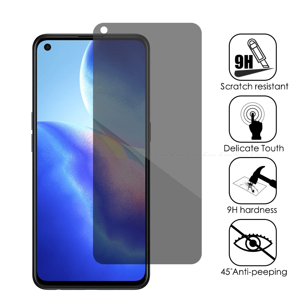 Anti Spy Tempered Glass For OPPO Reno8 Reno7 Pro Plus Reno6 Reno5 Reno4 SE Lite Reno2 F Z Reno 10x Privacy Screen Protector Film