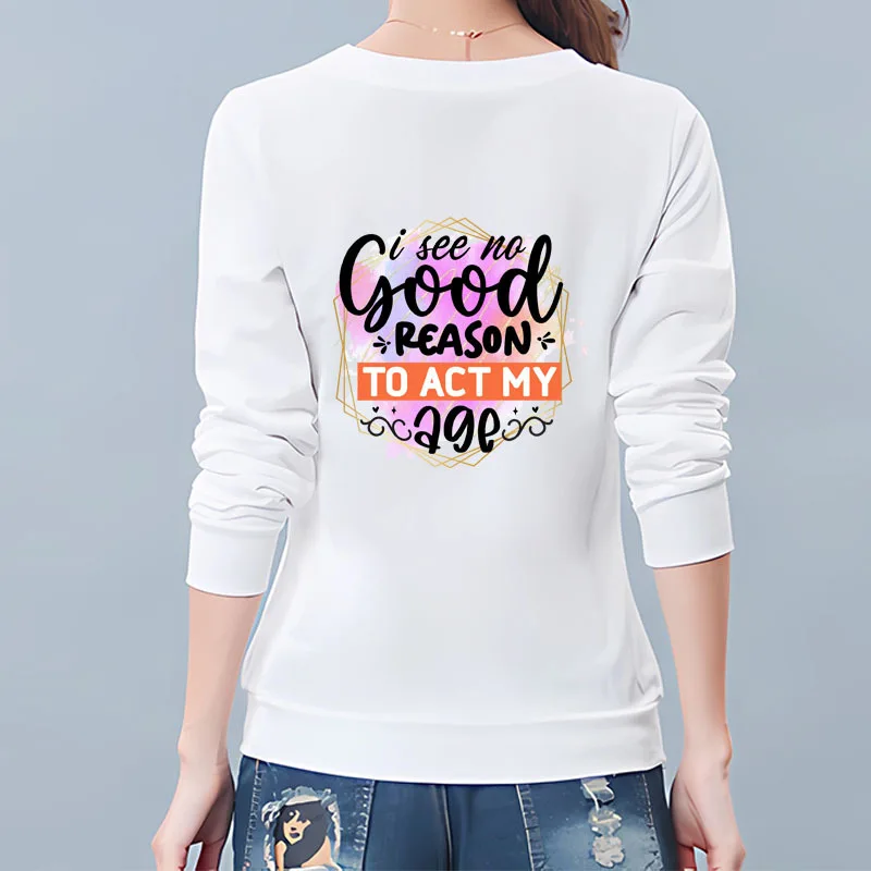 Colorful Life Letter Heat Transfer DIY for Bag Clothes Iron on Transfers T Shirt Thermo Stickers Personalised Tops iron on Patch