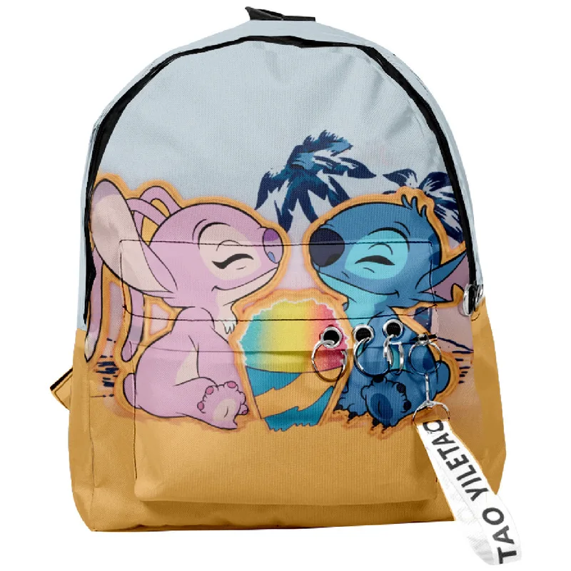 Cartable imprimé dessin animé Stitch, sac à dos pour élèves du primaire et du secondaire, sac à dos de loisirs de grande capacité, nouveau, 2024