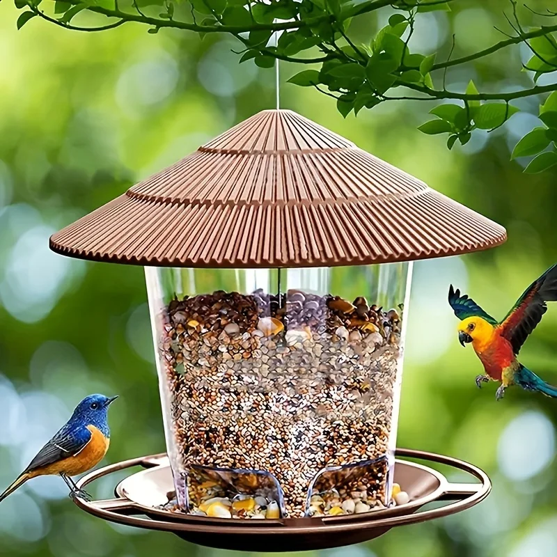 Comedero para Pájaros Colgante Minimalista para Jardín o Patio, Comedero Automático para Colibríes, Comedero para Aves Silvestres