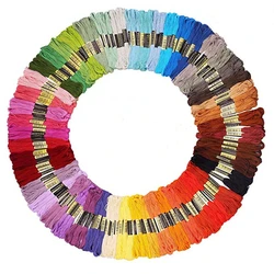 100 Pieces Cross Stitch Embroidery Thread Cotton Floss Sewing 8 Meters Per Skeins not repeat DMC Colors