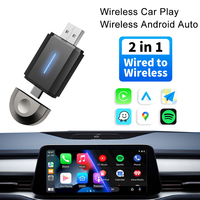 Wireless Carplay Adapter Carplay Android Auto 2 in 1 USB&Type-C Dual Connector Carplay Box Plug And Play Wireless Adapter