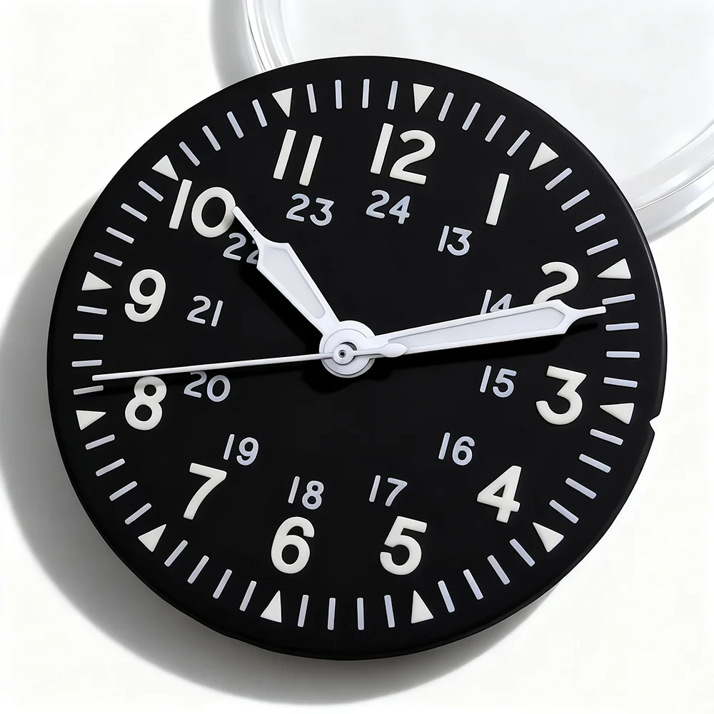 29mm No logo Pilot Military Watch Dial Matte Texture Lume Hands