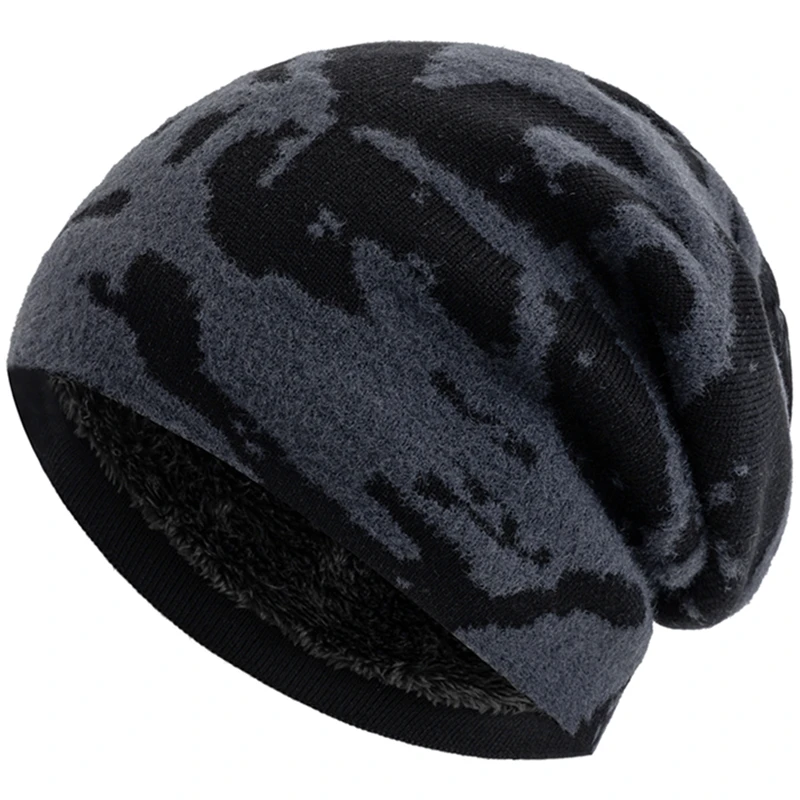 New Style Unisex Fashion Warm Winter Hat Artist Style Plush Fur Lined Beanie Hat Chic Winter Hats For Men Women Knitted Hat