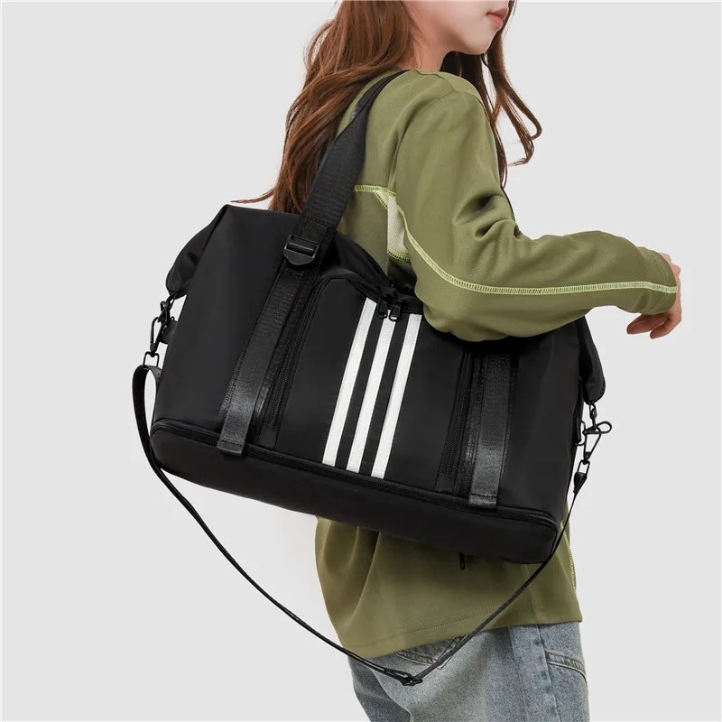 

Unisex Large Travel Bag Multi-Functional Duffle Tote bag Handbags Nylon Waterproof Shoulder bags Women Wet Dry Pockets Gym Bags