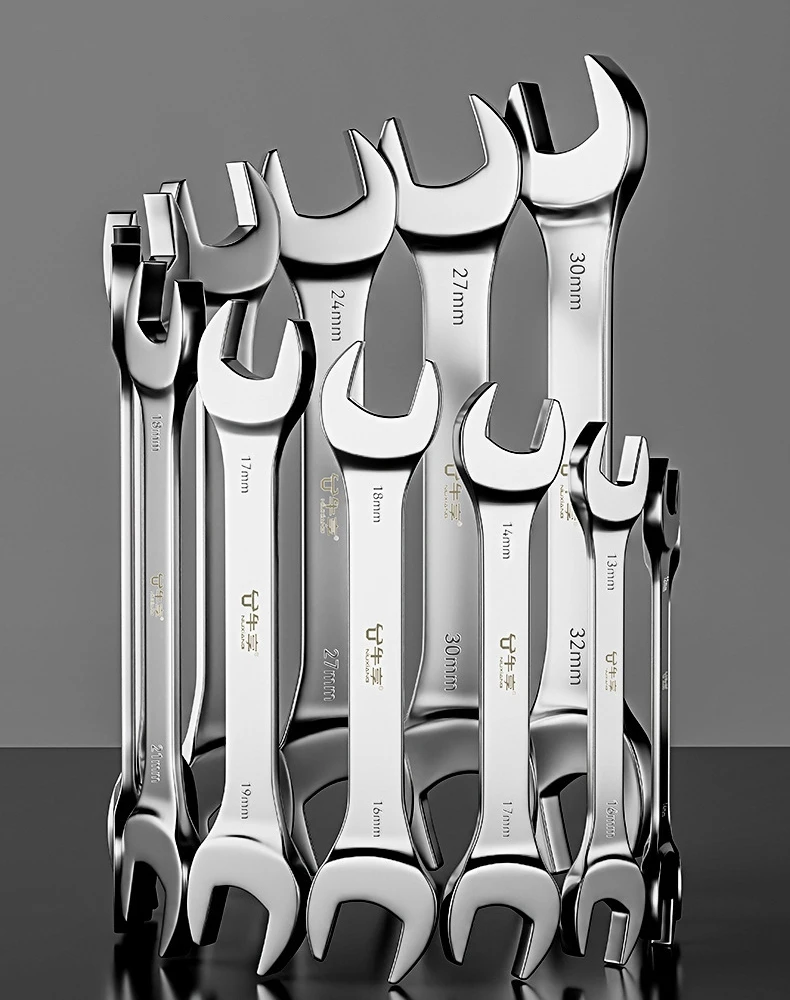 6-32mm Double Side Open Ended Wrench Torque Universal Wrench Combination Wrench Set Hex Spanner Wrench For Hex Nuts Motor Repair