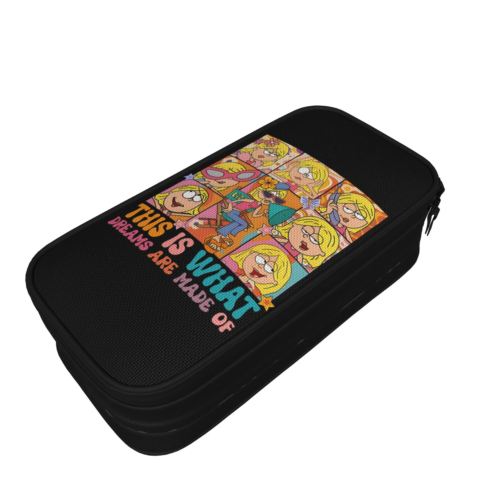 Lizzies McGuires Pencil Case Double Layer Large Capacity For School  Pencilcase Suprise Gift