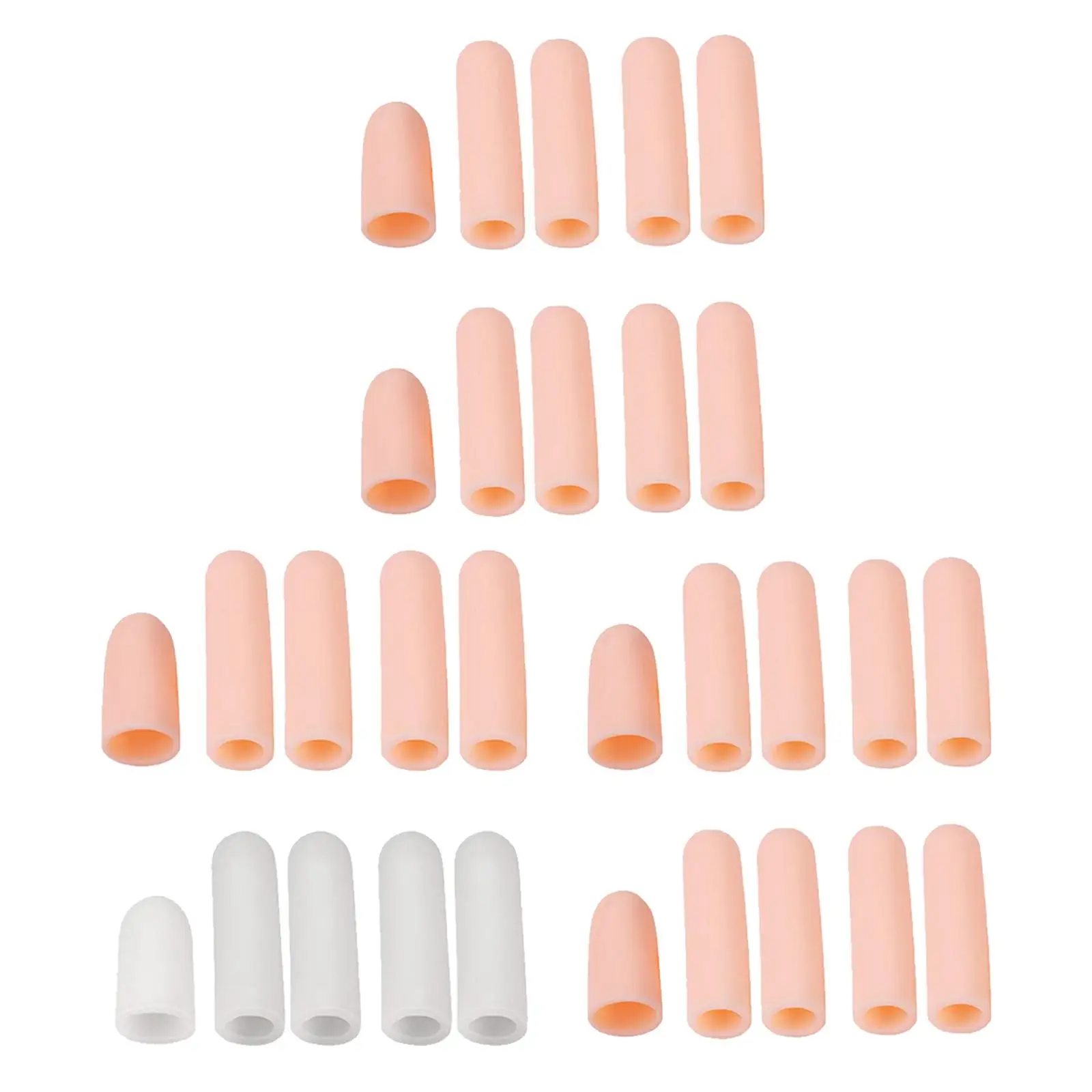 Gel Finger Sleeves Moisturizing Tube Protector Splint Flexible Caps for Crafting and Electronic Repair
