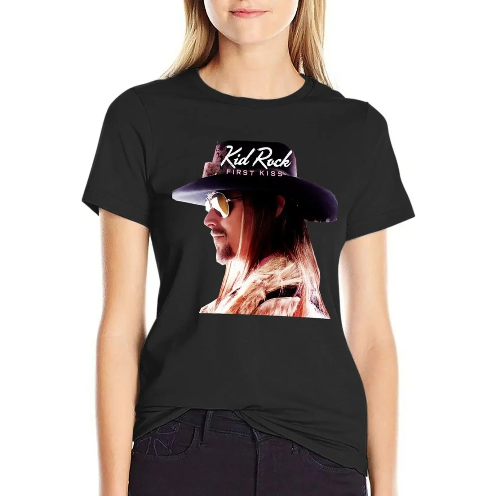 

Beautiful Model Kid Rock International Singer Man Awesome For Movie Fans T-Shirt heavyweights white t shirts for Women