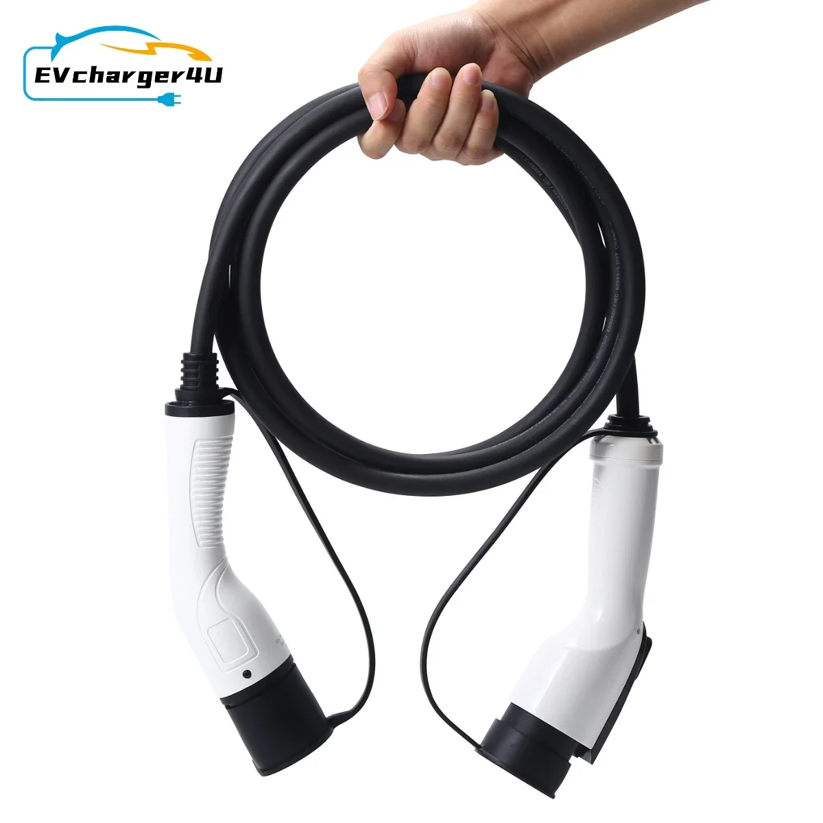 EVcharger4U Type2 to GBT EV Charging Cable 1Phase 32A 7KW 3M Electric Vehicle Type 2  Cord GB/T for Charger Station